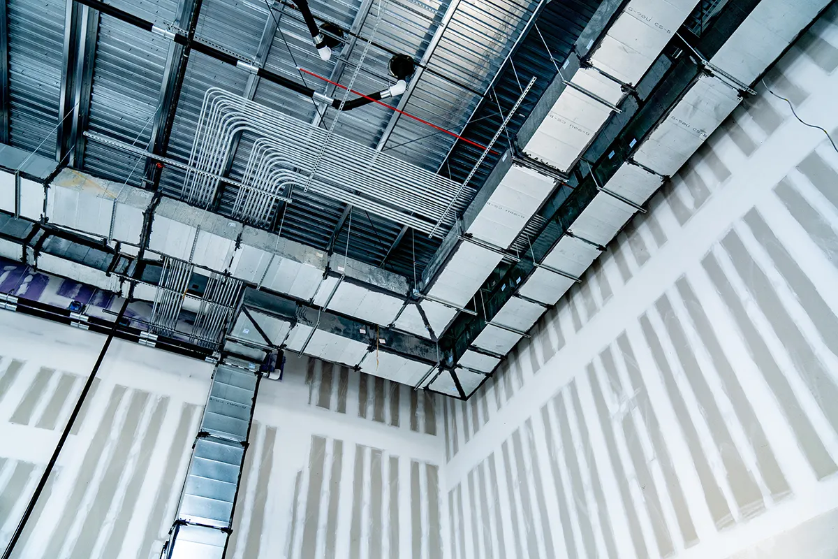 Duct runs overhead